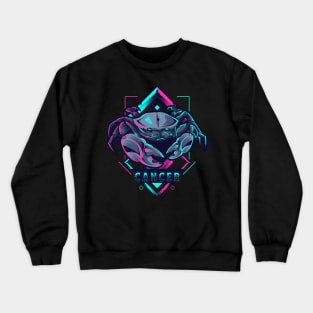 Zodiac CANCER NEON Series Crewneck Sweatshirt